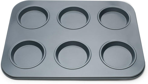Fox Run Non-Stick Baking Pan, 6 Cup Large Muffin Top, Metallic...