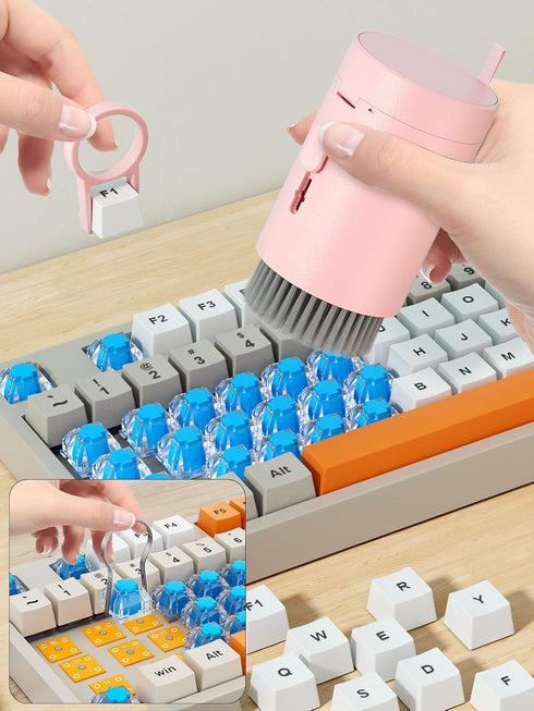 Tounee Keyboard Cleaner Kit, Electronics Cleaning Kit with Retractable Big Brush, Portable, 20 in 1 Multi-Tool Kit for Phones, Tablet, Computer, P...