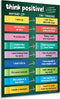 ZOCO Think Positive Poster — Mental Health Awareness Item — School Counselor Office Must Haves — Growth Mindset, Motivational Posters for Classroo...