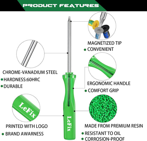 LeFix 5 in 1 Package Laptop Repair Tool Kit,4 x Screwdrivers,1 x Plastic Scribe,2 x IPA Wipes,Kit Designed for DELL Razer Laptop...