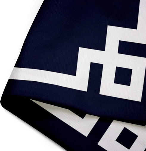 Emvency Throw Pillow Cover Cute Preppy Navy Blue Greek White Key Girly Decorative Pillow Case Home Decor Square 20 x 20 Inch Pillowcase...