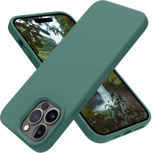 OTOFLY Designed for iPhone 14 Pro Case, Silicone Shockproof Slim Thin Phone Case for iPhone 14 Pro 6.1 inch (Pine Green)...