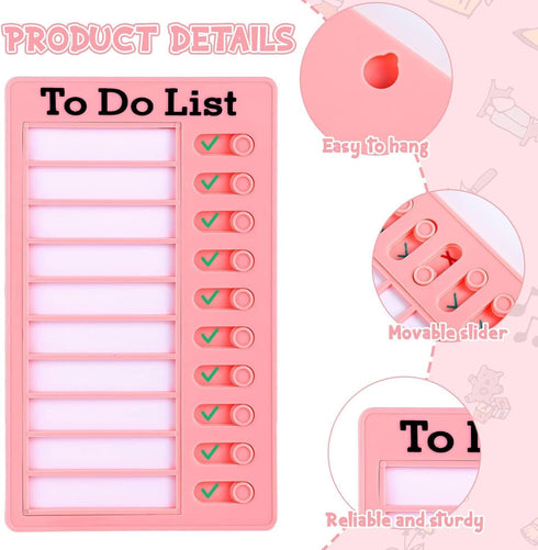 4 Pieces Kids Chore Chart To Do List Checklist Board ADHD Tools for Kids Daily Routine Chart with Markers Stickers Detachable Cardstock for Home R...