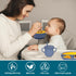 100% Silicone Baby Feeding Set,BPA Free Baby Dishes Set with Suction Bowl Divided Plate,Toddler Self Feeding Dish Set with Spoons Forks Sippy Cup ...