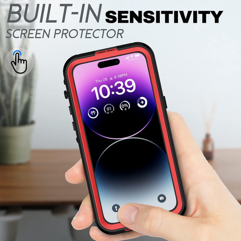 BEASTEK iPhone 14 Pro Waterproof Case, TRE Series MagSafe Shockproof Dustproof IP68 Case with Built-in Screen Protector and Mag Safe Anti-Scratch ...