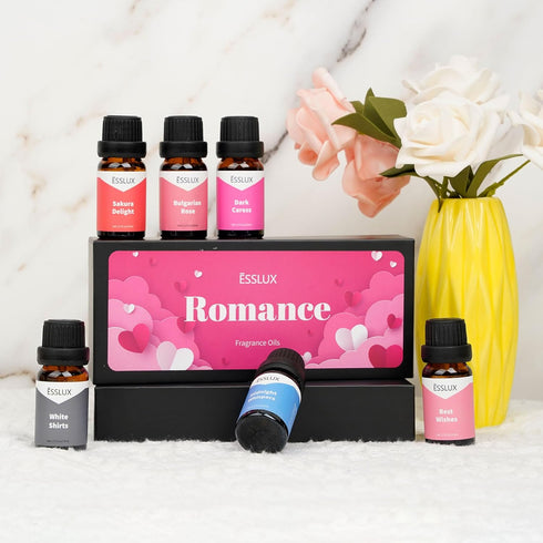 Fragrance Oils, ESSLUX Romance Scented Essential Oils for Diffuser for Home, Premium Soap Candle Making Scents, Romantic Aromatherapy Oils Gift Se...