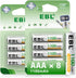 EBL Rechargeable AAA Batteries 1100mAh Ni-MH Triple A Batteries, Precharged Long Lasting AAA Battery - 8 Counts...