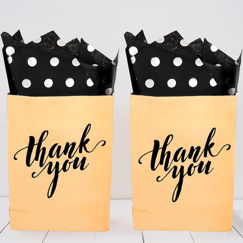 Whaline 100 Sheets Polka Dot Tissue Paper Black Gift Wrapping Paper Art Craft Paper for DIY Crafts Wedding Birthday Baby Shower Party Decorations,...