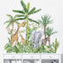 Runtoo Tropical Jungle Animal Wall Decals Giraffe Elephant Plants Wall Stickers Kids Room Bedroom Wall Decor...