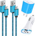 USB Fast Charger Kit for Google Pixel 8a/8/8pro/7/7a/6pro/6a/5/4a/3/3a/3XL/2, Wall Charger Plug+Car Phone Charger+2X Nylon-Braided USB A to USB C ...