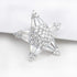 Women's Crystal Cubic Zirconia Winter Snowflake Star Shell Pearl Flower Brooch Pins Christmas Holiday Pendant Jewelry Clear Silver...