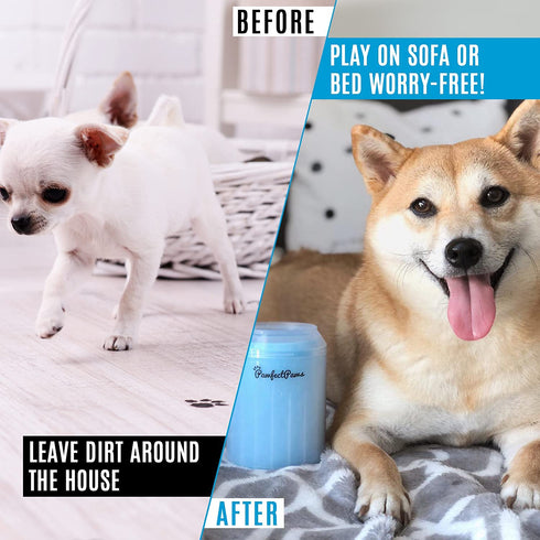 Portable Dog Paw Cleaner (Small, Orange)...