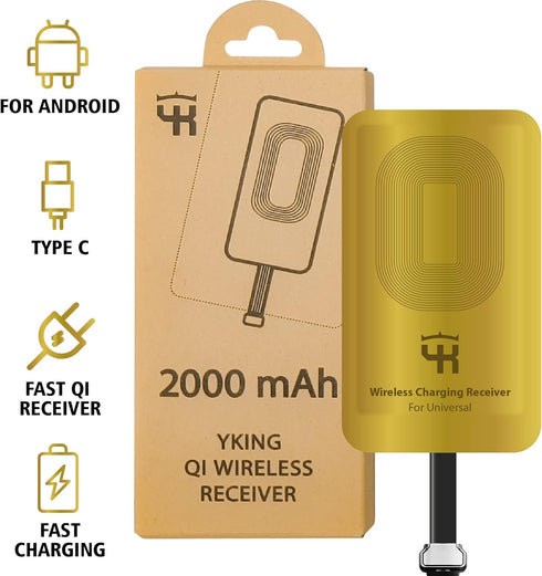 Fast Qi Adapter Type C for Samsung Galaxy A10e A11 A12 A13 A20 A21 A21s A31 A32 A33 A41 A42-2000ma Qi Wireless Adapter USB C - USB-c Wireless Char...