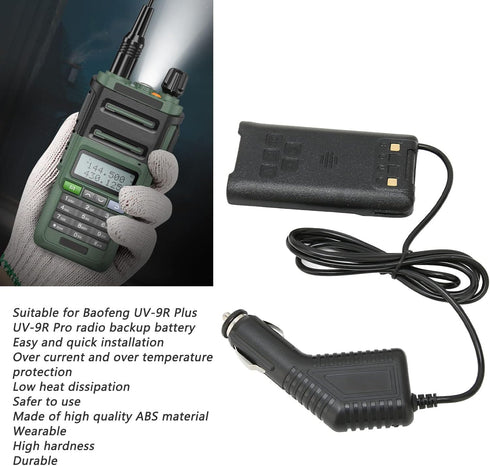 2 Way Radio Car Charger for Baofeng UV-9R Plus UV-9R Pro, Walkie Talkie Base Desktop Charger, Cigarette Lighter Port Power Supply for Buses Trucks...