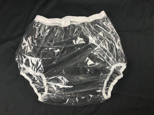 Adult Incontinence Pull-on Plastic Pants 3 Pack (Small, Glass Clear)...