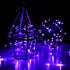VOOKRY 8 Pack 30 Led Fairy Lights Battery Operated String Lights - 10 ft Purple Waterproof Silver Wire Starry Firefly Moon Lights for DIY Wedding ...