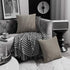 DEZENE Tan Throw Pillow Cases 22x22: 2 Pack Inch Original Striped Velvet Square Decorative Pillow Covers for Farmhouse Couch...