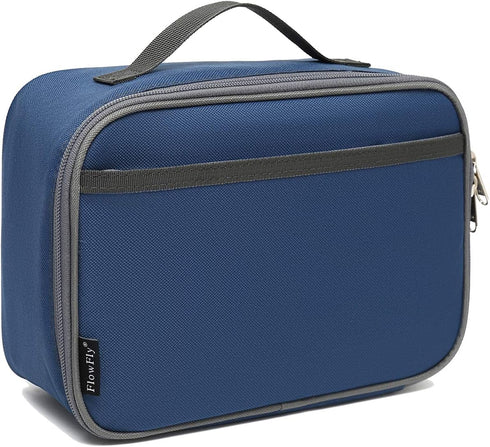 FlowFly Kids Lunch box Insulated Soft Bag Mini Cooler Back to School Thermal Meal Tote Kit for Girls, Boys,Cyan...