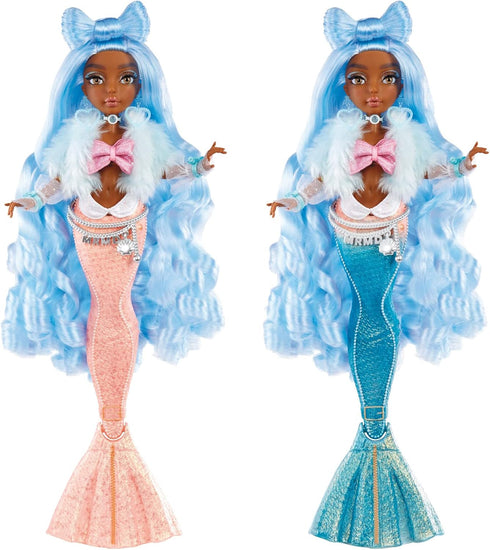 MERMAZE MERMAIDZ Color Change Shellnelle Mermaid Fashion Doll with Designer Outfit & Accessories, Stylish Hair & Sculpted Tail, Poseable, Multicol...