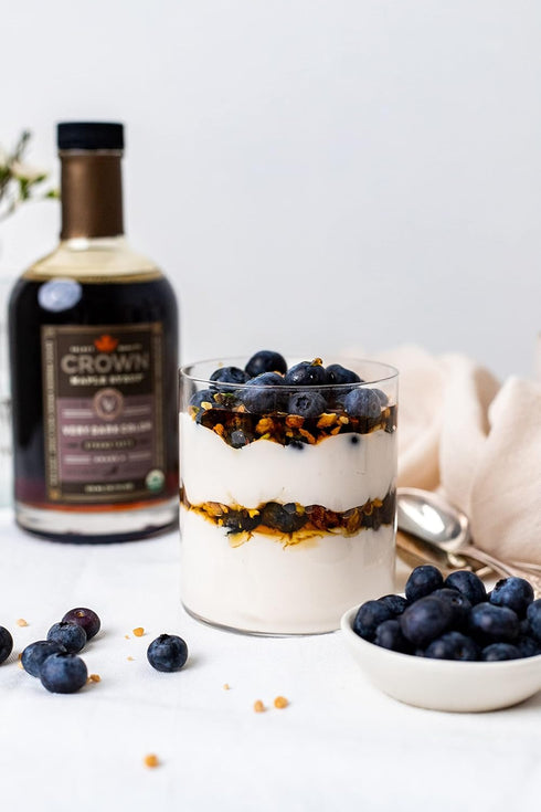 Crown Maple Very Dark Color, Strong Taste Certified Organic Maple Syrup, 12.7 Fl Oz, Pancakes, Basting Glazes, Sauces, Mustards...