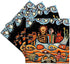3dRose CST_21127_3 The Devil S Dream Folk Art Skulls Mexican Colorful Surrealism-Ceramic Tile Coasters, Set of 4...