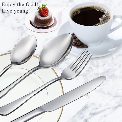 Coffee Spoons, Mini Espresso Spoons, Set of 16 Top Food Grade Stainless Steel Spoons Silverware Set, Tea Spoons, Dessert Spoons, Flatware Small Sp...