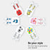 Black Accessories for AirPods 2nd Gen, Cat Paw Decal Skin Sticker for Earphones and Charging Case, Earbuds Case Cover Wrap for Women and Teens, wi...