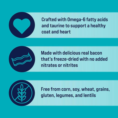 Stewart Freeze Dried Dog Food Topper, PuffTops, Made in USA with Real Bacon, Healthy, Natural, Freeze Dried Dog Treats, Delicious Dog Food Toppers...