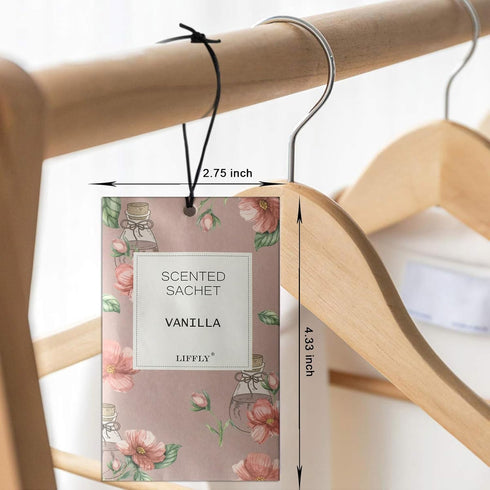 14 Packs Scented Sachets for Drawers and Closets Lavender Rose Jasmine Ocean Vanilla Sandalwood 6 Different Scent Gift Box...
