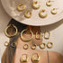 9 Pairs Gold Hoop Earrings for Women, 14K Gold Plated Lightweight Chunky Twisted Hoop Earrings Set for Gift...