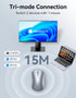 TECKNET Wireless Mouse, BT5.0/3.0 2.4GHz Silent Computer Mouse with USB Receiver,4000DPI Rechargeable Portable Bluetooth Mouse for Laptop/MacBook/...