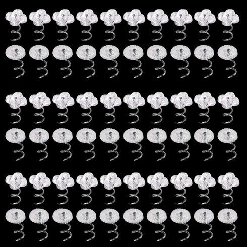 LUNARM 200 PCS Upholstery Tacks Clear Heads Twist Pins with Storage Box, 2 Styles Bedskirt Pins, 0.59 inches Tacks for Furniture, Slipcovers, and ...