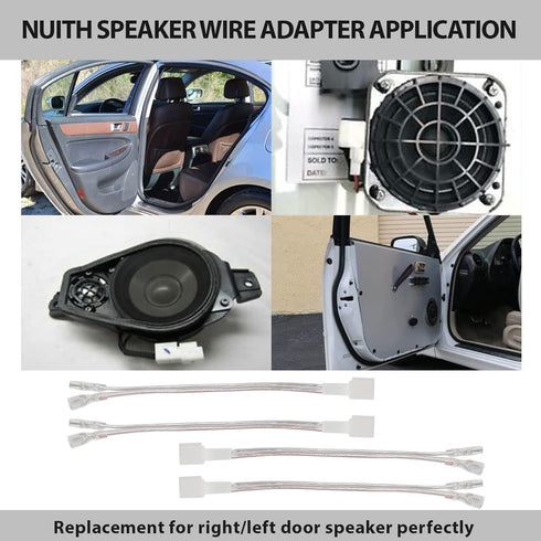 Dash Tweeter Speaker Wiring Harness Connector Adapter Compatible with Hyundai 2005-2020, KIA 2011-2021 Aftermarket Dashboard Speaker Wire Cable Ad...