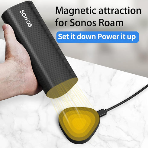Wireless Charger Compatible with Sonos Roam Gen 2nd/1st, Magnetic Charging Base, Power up Charging Dock for Portable Bluetooth Speaker for Sonos R...