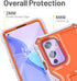 FITO OnePlus 9 Case, Dual Layer Shockproof Heavy Duty Case for OnePlus 9 Phone with Screen Protector, Built-in Kickstand (Orange)...