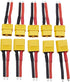 Blomiky XT60H 5 Pairs Female and Male 14AWG Silicon Wire Extention Deans XT60 Plug Connector for RC Cars Drone Lithium Battery XT60 Plug 5...