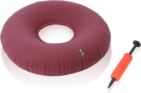 Dr. Frederick’s Original Donut Pillow - 15" Inflatable Donut Cushion for Tailbone Pain Relief - Seat Cushion for Hemorrhoids, Bed Sores, Prostatit...