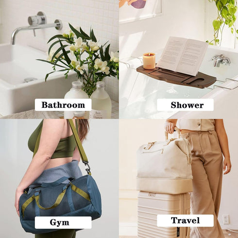Travel Soap Case, Travel Soap Container, Camping Essentials, Bar Soap Holder for Shower, Round Seal Waterproof Soap Container for Camp Travel Show...