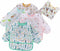 5 Pcs Long Sleeved Baby Toddler Bibs Waterproof Sleeved Bib 3-24 Months...