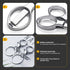 Folding Scissors,2 Pcs Keychain cissors, Safety Portable Travel Trip Scissors,Stainless Steel Telescopic Cutter Used for Home, Office, Fishing (Cr...