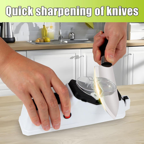 Electric Knife Sharpener,Gusneck Professional Knife Sharpener Tool for Home,(USB) Double Sided Knife Sharpener,5 Seconds for Quick Sharpening & Po...