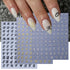 8 Sheets Retro English Letters Nail Stickers for Nail Art - Black White Gold Silver Retro English Nail Art Decals 3D Self-Adhesive Letter Nail Sti...
