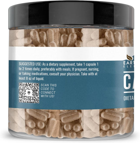 Earthborn Elements Cacao (Cocoa) 200 Capsules, Pure & Undiluted, No Additives...