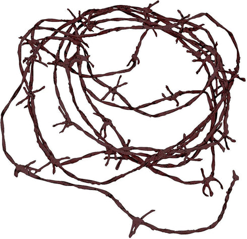 Fun Express Rusty Barbwire Cord Decoration – Soft Touch 18ft Length for Cowboy Western Party Halloween & Christmas Tree Décor – Plastic Rustic Sty...
