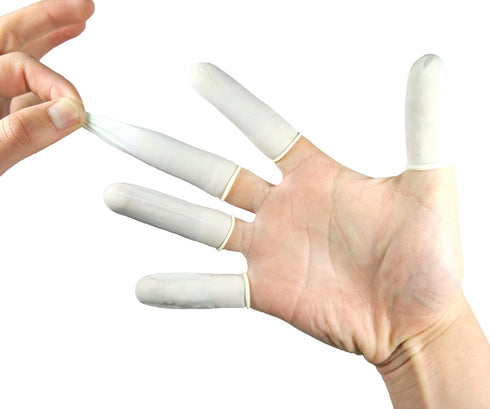 Disposable Latex Finger Cots 200pcs (Medium), Anti-static Rubber Fingertips Protective Finger Gloves Applicators for Electronic Repair, Painting, ...