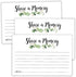 Greenery Share a Memory Cards, Funeral Guest Book, Memory Card for Celebration of Life, Graduation, Wedding, Retirement, Going Away Party, Pack of...