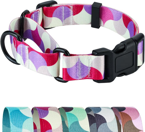 Martingale Dog Collars,Adjustable Soft Nylon Slip Collar Quick Release Buckle,No Pull Dog Training Collar for Large Medium Small Dogs...