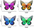 Metal Butterfly Wall Decor 9.8" Outdoor Fence Wall Art Decor Hanging for Garden Yard Living Room Bedroom Patio Balcony Gift for Family Friends...