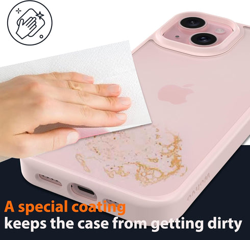 Designed for iPhone 15 Case, 4FT Military Grade Drop Protection,Translucent Matte Hard Back with Soft Edge Airbag, Protective Phone Cases for iPho...