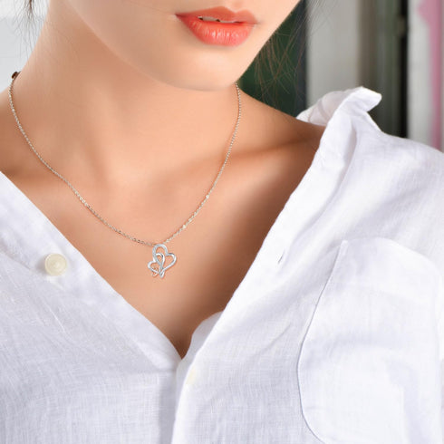 MEDWISE Three Generations Necklace for Grandma Gifts Jewelry S925 Sterling Silver Grandmother Mom Granddaughter Mother's Day Necklace Jewelry Birt...